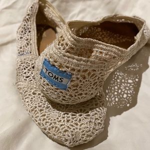 Cream Crochet Toms